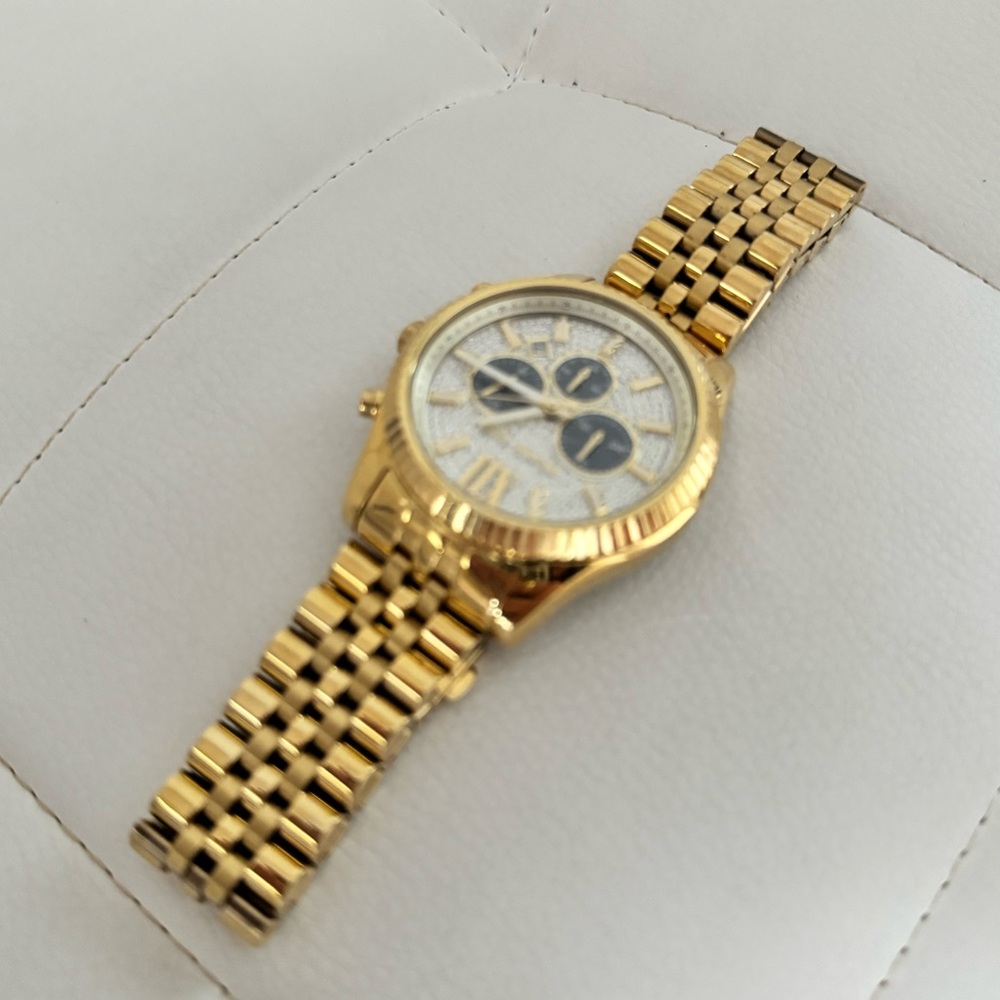 Michael Kors Oversized Lexington Gold Tone Watch